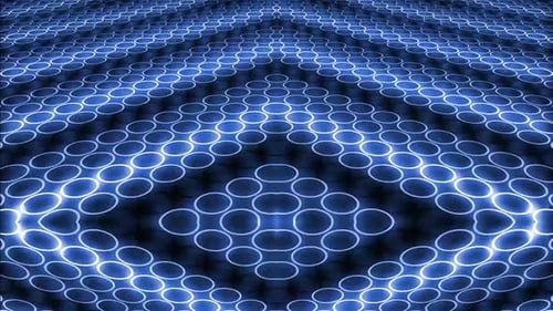 Futuristic glowing blue circle pattern