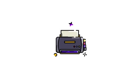 Animated Printer Machine Icon, Elements Motion Graphics ft. business ...