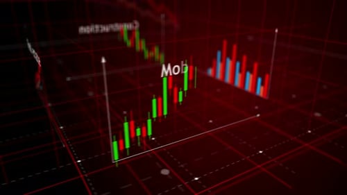 Real estate investment charts and graphs 3d diagram