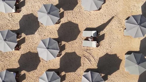 Bird's Eye View at Tropical Beach at Early Morning