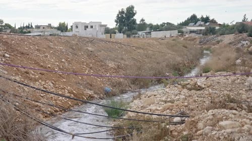 Polluted river