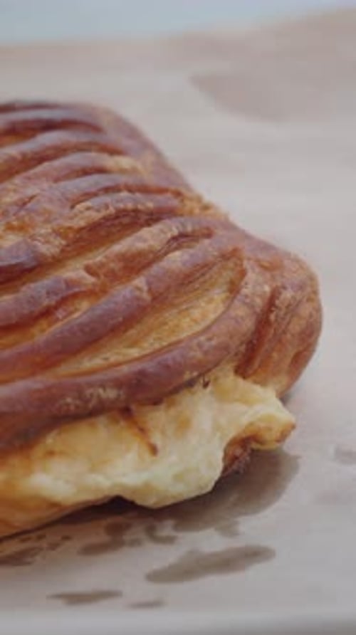 Freshly Baked Pastry at a Cozy Bakery in the Morning