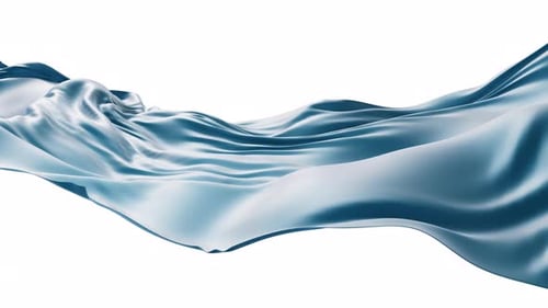 Smooth blue wave cloth with alpha channel