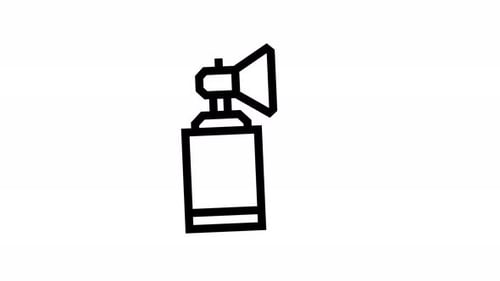 Simple Animated Air Horn Icon in Flat Design Style