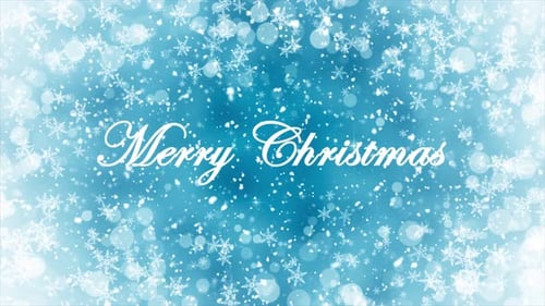 Merry Christmas Texts With Snowfall Loop V4