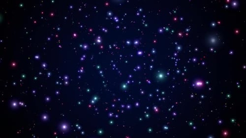 Animated Twinkling Colorful Stars Abstract Background