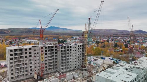 Construction Progress of Residential Buildings in a Mountainous Area