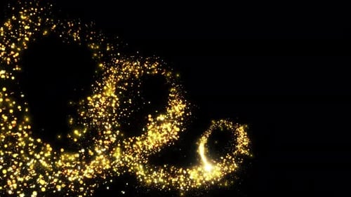 Golden Particles and Sparkles Gold Glitters