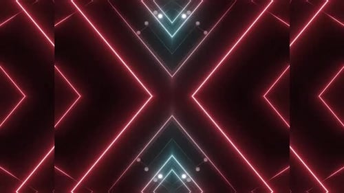 Dynamic glowing network pulses with energetic abstract motion