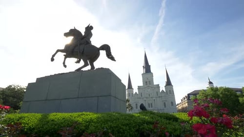 Statue d'Andrew Jackson à Jackson Square, à La Nouvelle-Orléans (Fermer la carte) Andrew Jackson