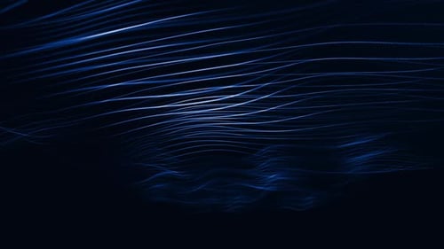Abstract Blue Wavy Lines Digital Background Animation
