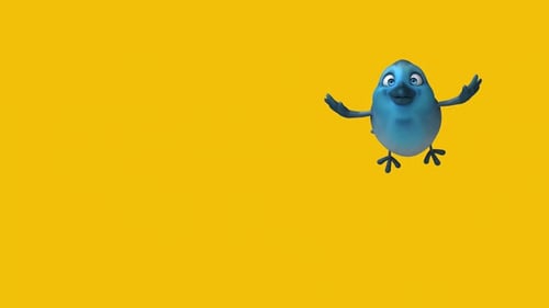 Fun 3D cartoon bird (with alpha channel included)