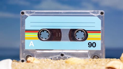 Cassette Tape on Beach