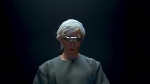 Closeup Futuristic Guy Playing Virtual Reality Game