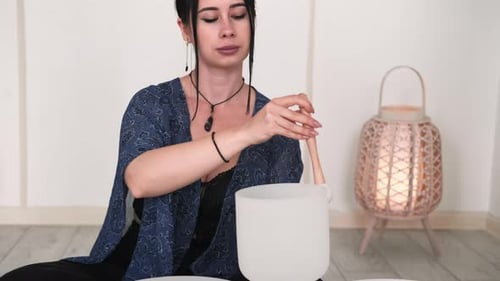 Sound Meditation Healing Therapy Woman Spiritual