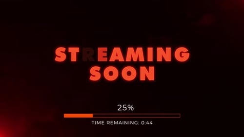 Intro en streaming sur YouTube avec effet de texte scintillant et animation de progression de la barre de chargement