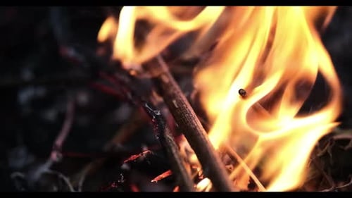 Cinematic fire flame