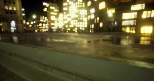 Abstract Bokeh Night City Street Lights Background Animation
