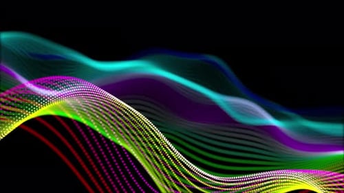 Colorful Particles Wave Background Loop