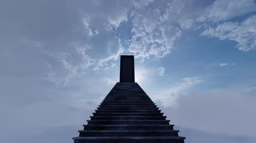 Stairway to Sky Door Opening Reveal Animation