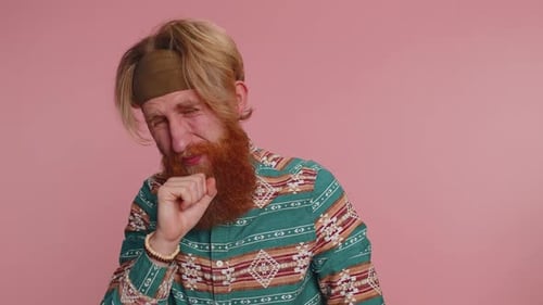 Coughing Adult Feeling Unwell