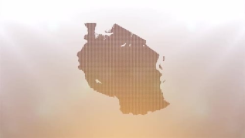 Animated Pixel Map of Tanzania Corporate Digital Reveal