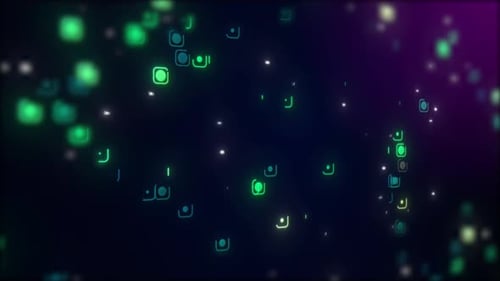 Abstract Square Shape Computer Data Background High Technology Concept. Futuristic Digital Big Data