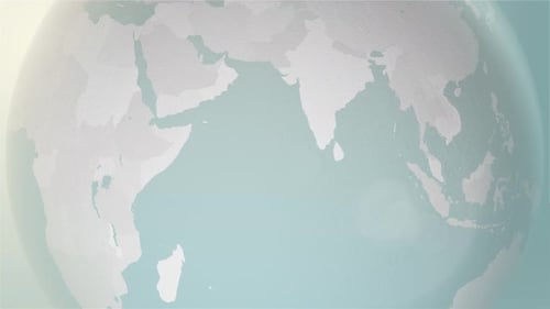 World Map South Sudan Zoom In Stylised Spherical White Shades 4 K 60 Fps