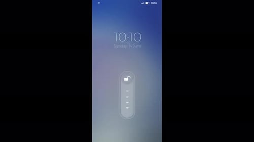Collection OS : appuyez sur l'icône de déverrouillage pour ouvrir l'interface mobile