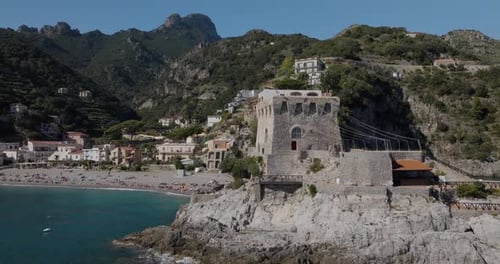 Aerial view of Torre La Guardiola, Italy.