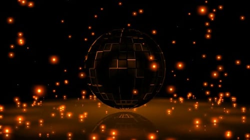 Background with Falling Orange Particles, 3D Render, Figure, Unique Design, Exclusive