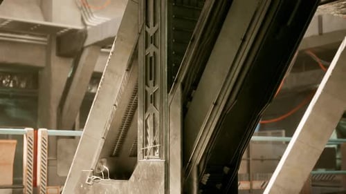 Futuristische Architektur präsentiert Industriedesign in einer modernen Umgebung