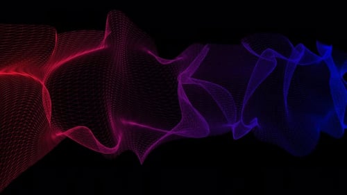 Red Blue Gradient Wave Motion