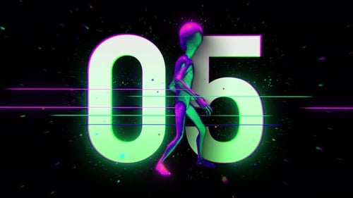 Alien Psychedelic Countdown Nummer 05