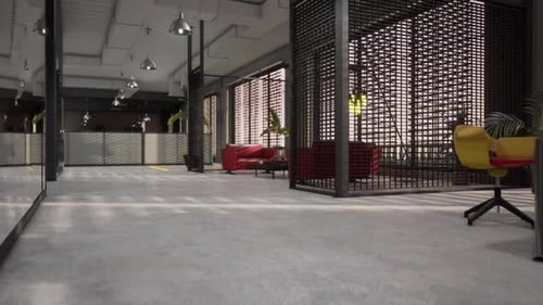 Interior of Modern Empty Office Building