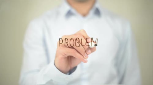 Writing The Word Problem on Clear Surface