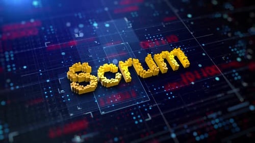 Pixelated Word Scrum