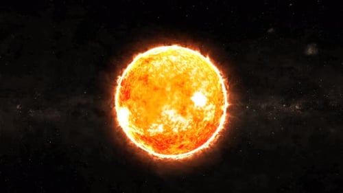 3d Sun Planet On Space Star Galaxy View