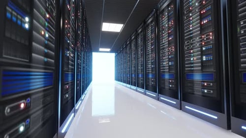 Serverraum eines Rechenzentrums oder ISP