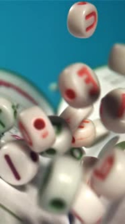Falling Letters on an Open Textbook Filmed on a Highspeed Camera at 1000 Fps