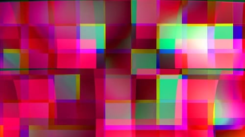 Animated Glitch Geometric Color Blocks Background