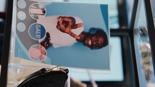 Clothing Store Flyer in Empty Boutique