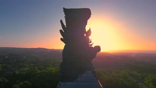 Amazing Sunset of Garuda Wisnu Kencana GWK Culture Park in South Kuta Bali Indonesia