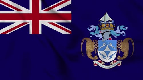 Tristan da Cunha Flag Waving Loop