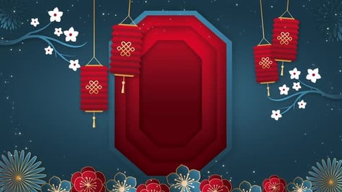 Chinese New Year Animation Lanterns Background