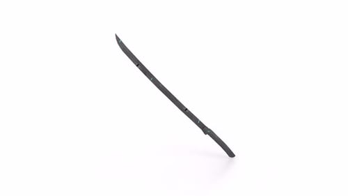 Katana Weapon 3d object rotating loop