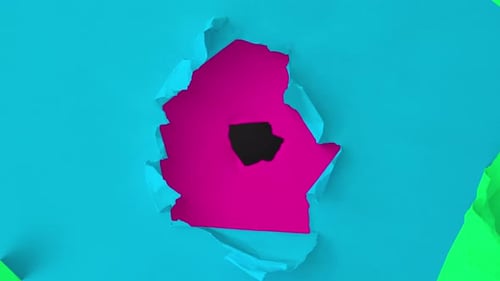 Layered Colours Paper Burst Rips
