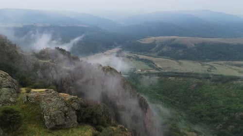 Mountain Landscape in Central Balkan National Park Bulgaria - Aerial 4k