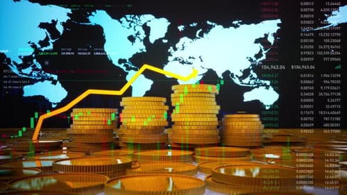 Stock Market Candlestick Chart Pattern Design Background
