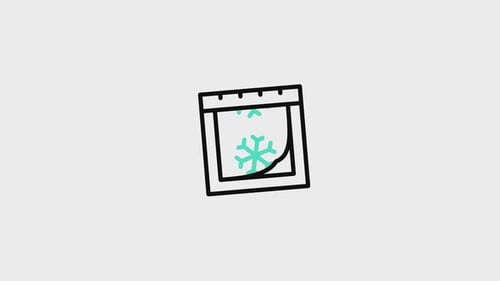 Hand-Drawn Snowflake Icon Animation for Winter Projects
